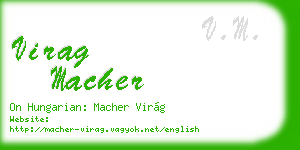 virag macher business card